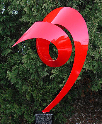 Outdoor Sculpture: "Accelerated in Red"